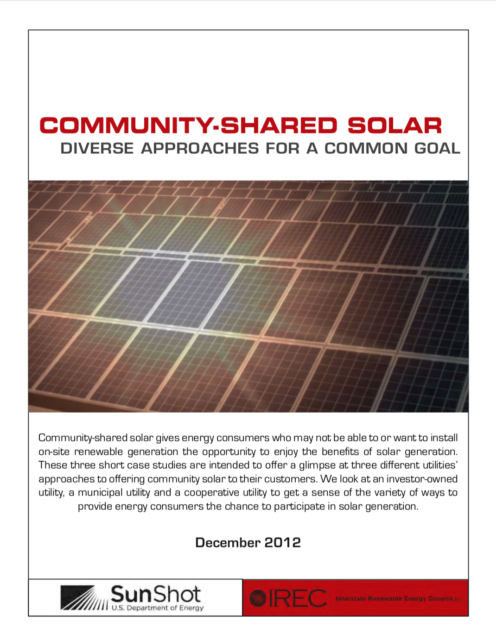 Community Shared Solar: Diverse Approaches for a Common Goal