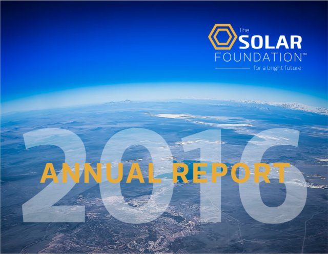 The Solar Foundation Annual Report 2016