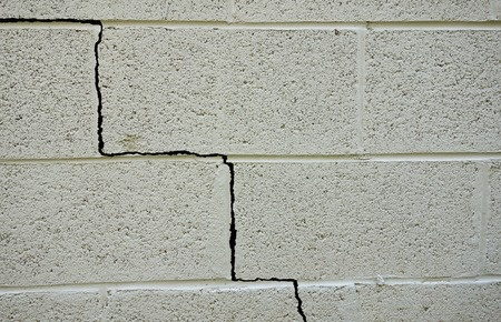 cracked cinder block wall